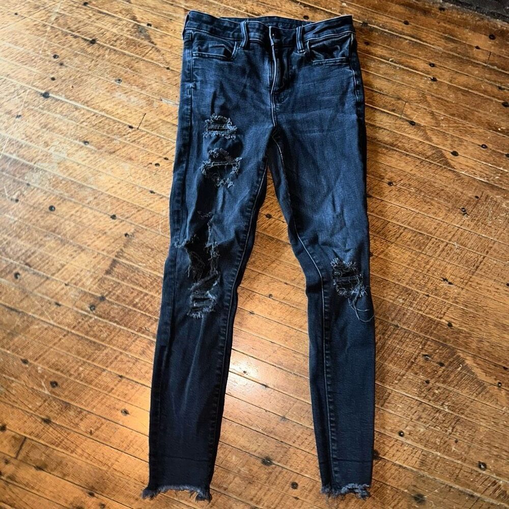 American Eagle stretchy black high rise normcore jeggings